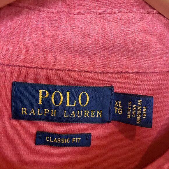Polo Ralph Lauren Classic Fit Long Sleeve Polo Shirt Mens XL Red Pony Preppy - Picture 5 of 14